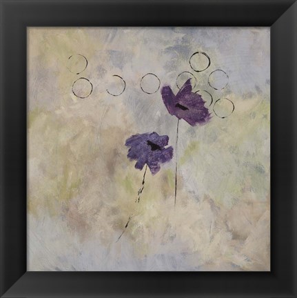 Framed Purple Flower I Print