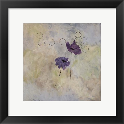 Framed Purple Flower I Print