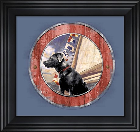 Framed Sea Faring Dog Print