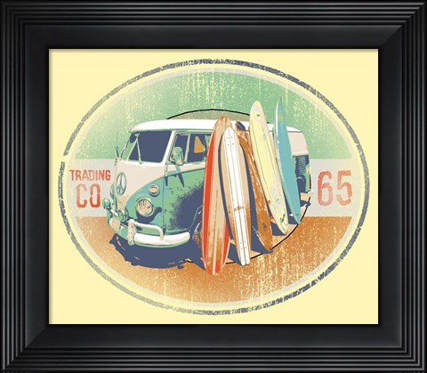 Framed Surfing Print