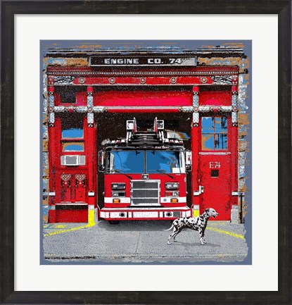 Framed Fire House Print