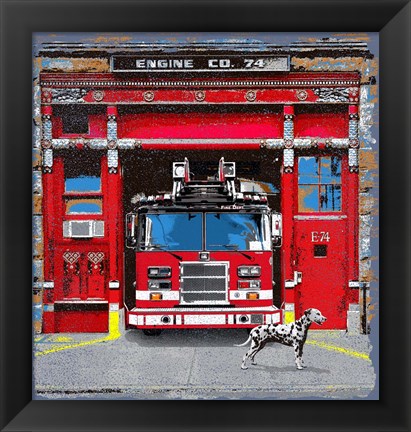 Framed Fire House Print