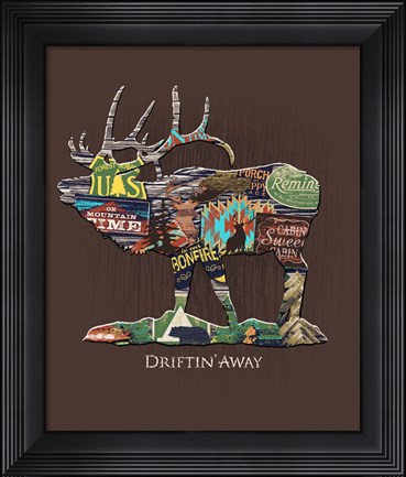 Framed Elk Print