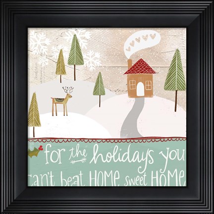 Framed Home Sweet Home for the Holidays Print
