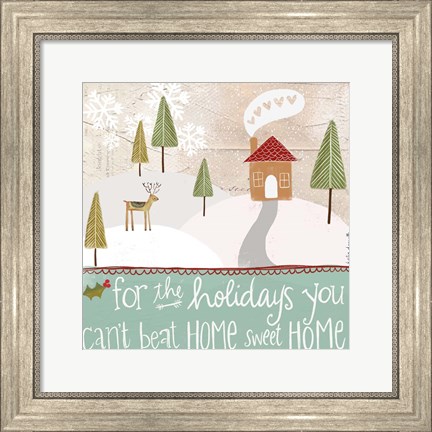 Framed Home Sweet Home for the Holidays Print