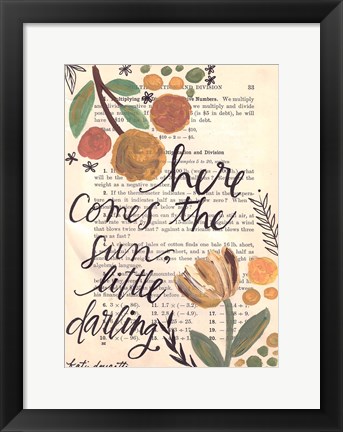 Framed Here Comes the Sun Print