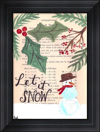 Framed Let It Snow Print