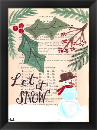 Framed Let It Snow Print