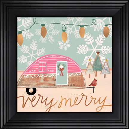 Framed Merry Camper Print