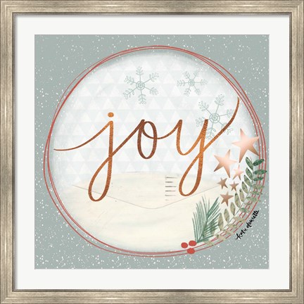 Framed Joy Snow Globe Print