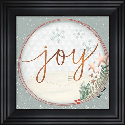 Framed Joy Snow Globe Print