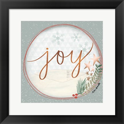 Framed Joy Snow Globe Print