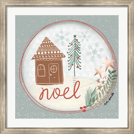 Framed Noel Snow Globe Print