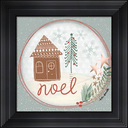 Framed Noel Snow Globe Print