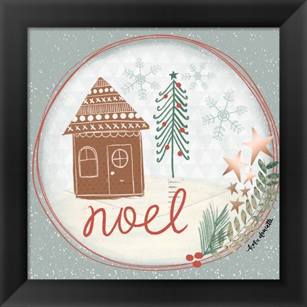 Framed Noel Snow Globe Print