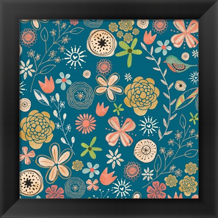 Framed Flowery Print