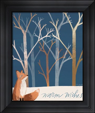 Framed Warm Wishes Fox Print