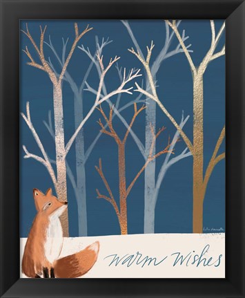 Framed Warm Wishes Fox Print