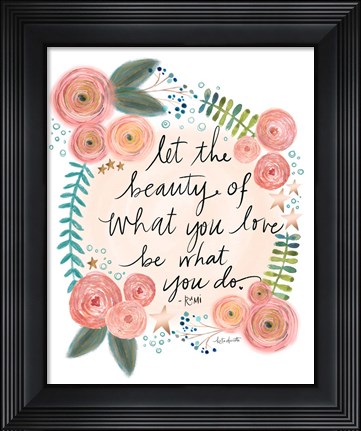 Framed Rumi Quote Print