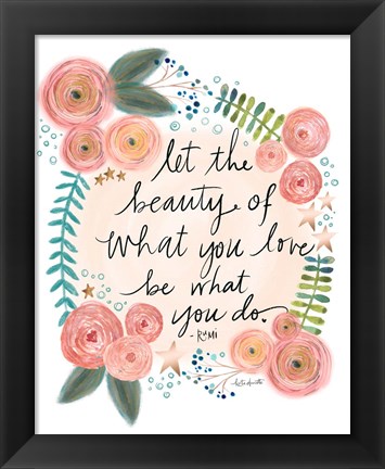 Framed Rumi Quote Print