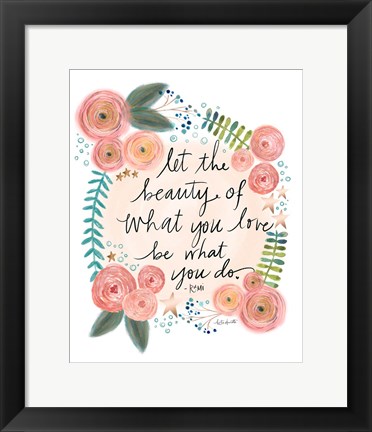 Framed Rumi Quote Print