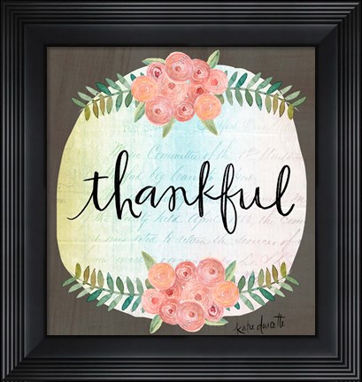 Framed Thankful Print
