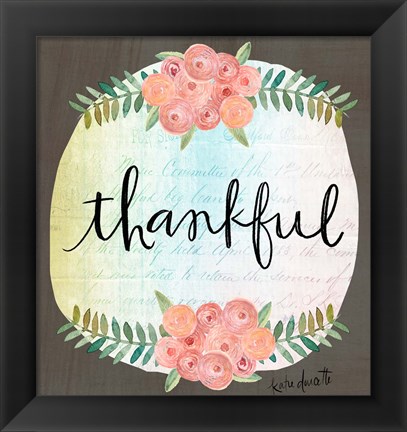 Framed Thankful Print