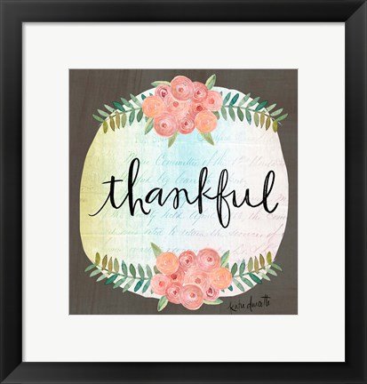 Framed Thankful Print