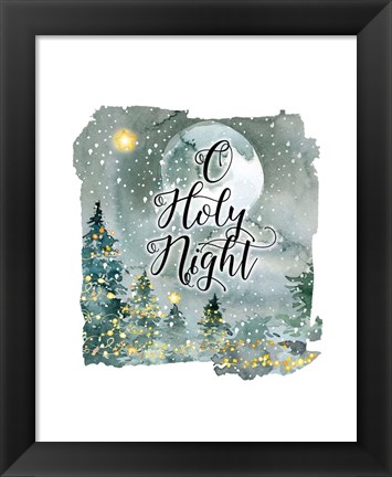 Framed O Holy Night Watercolor Print