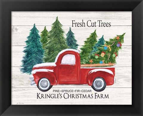 Framed Kringle&#39;s Christmas Farm Print