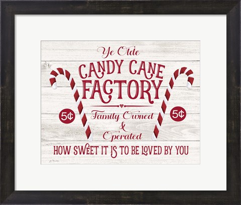Framed Candy Cane Factory Print