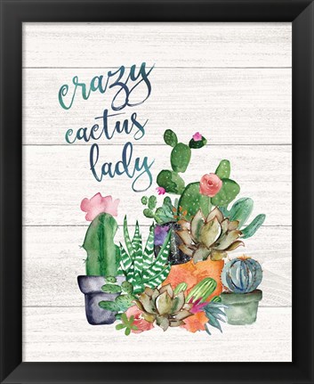 Framed Crazy Cactus Lady Print