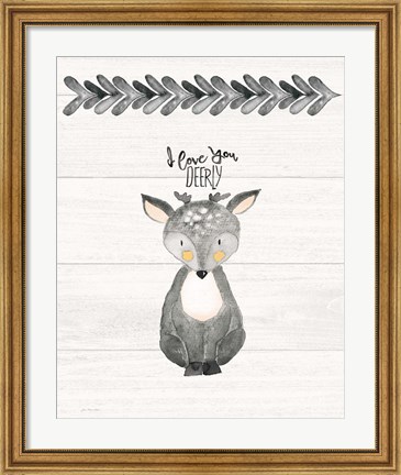 Framed I Love You Deerly Print