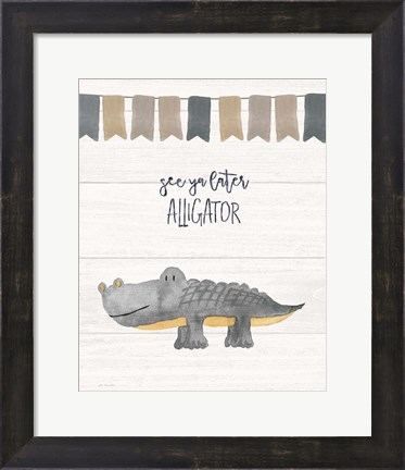 Framed Later Alligator Print