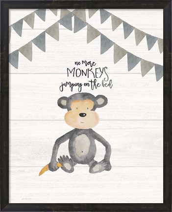 Framed No More Monkeys Print
