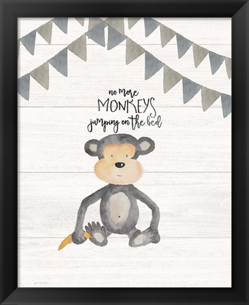 Framed No More Monkeys Print