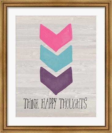 Framed Think Happy Thoughts Print