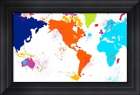 Framed Color Map Print