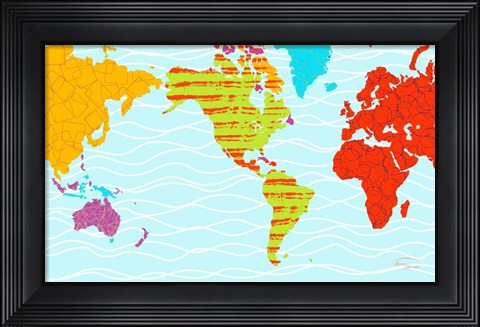 Framed Color Map II Print