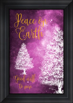 Framed Peace on Earth, Good Will to Men Print