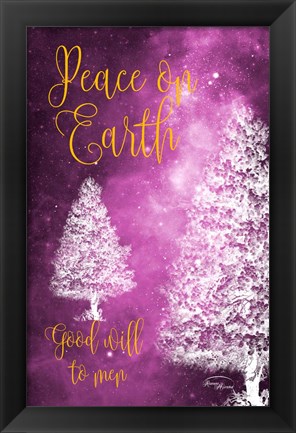 Framed Peace on Earth, Good Will to Men Print