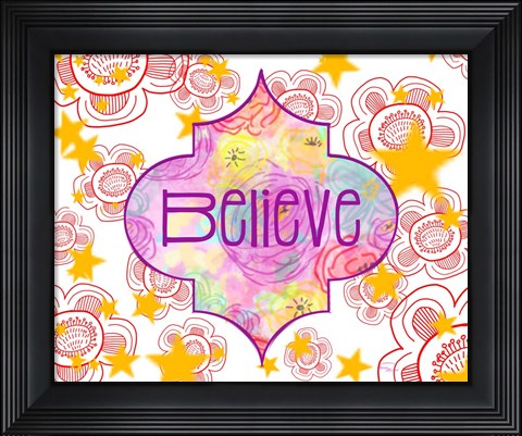 Framed Believe Print