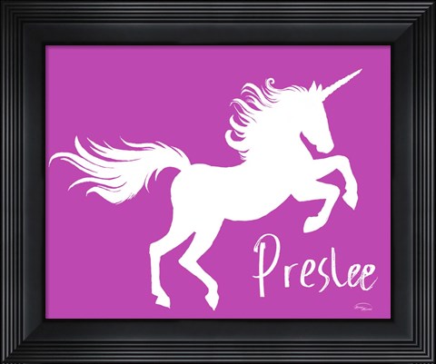 Framed Purple Unicorn Print