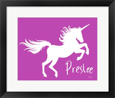 Framed Purple Unicorn Print