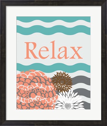 Framed Relax Waves Print