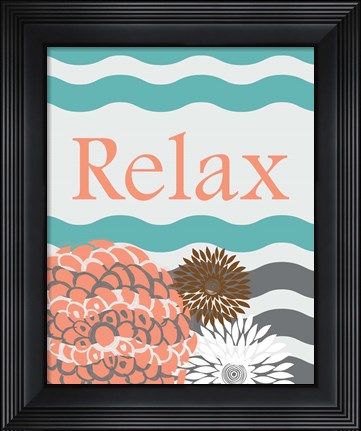 Framed Relax Waves Print