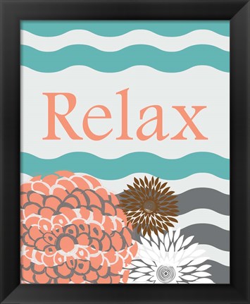 Framed Relax Waves Print