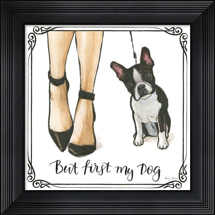 Framed Furry Fashion Friends II But First Print