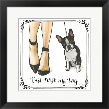 Framed Furry Fashion Friends II But First Print