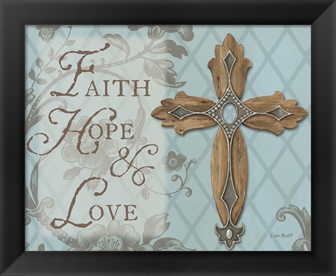 Framed Faith Hope Love Print